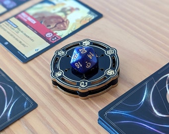 Disney Lorcana Lore Tracker Dice Cradle | D20 Lore Tracker Dice & Stand | Unique Hand-Made, Acrylic Lorcana Lore Counter Dice Cradle