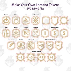 Lorcana Token Set Vector Files | Digital Download - SVG & PNG | Vector Images For Art And Laser Cutter Projects. Make Your Own Tokens!