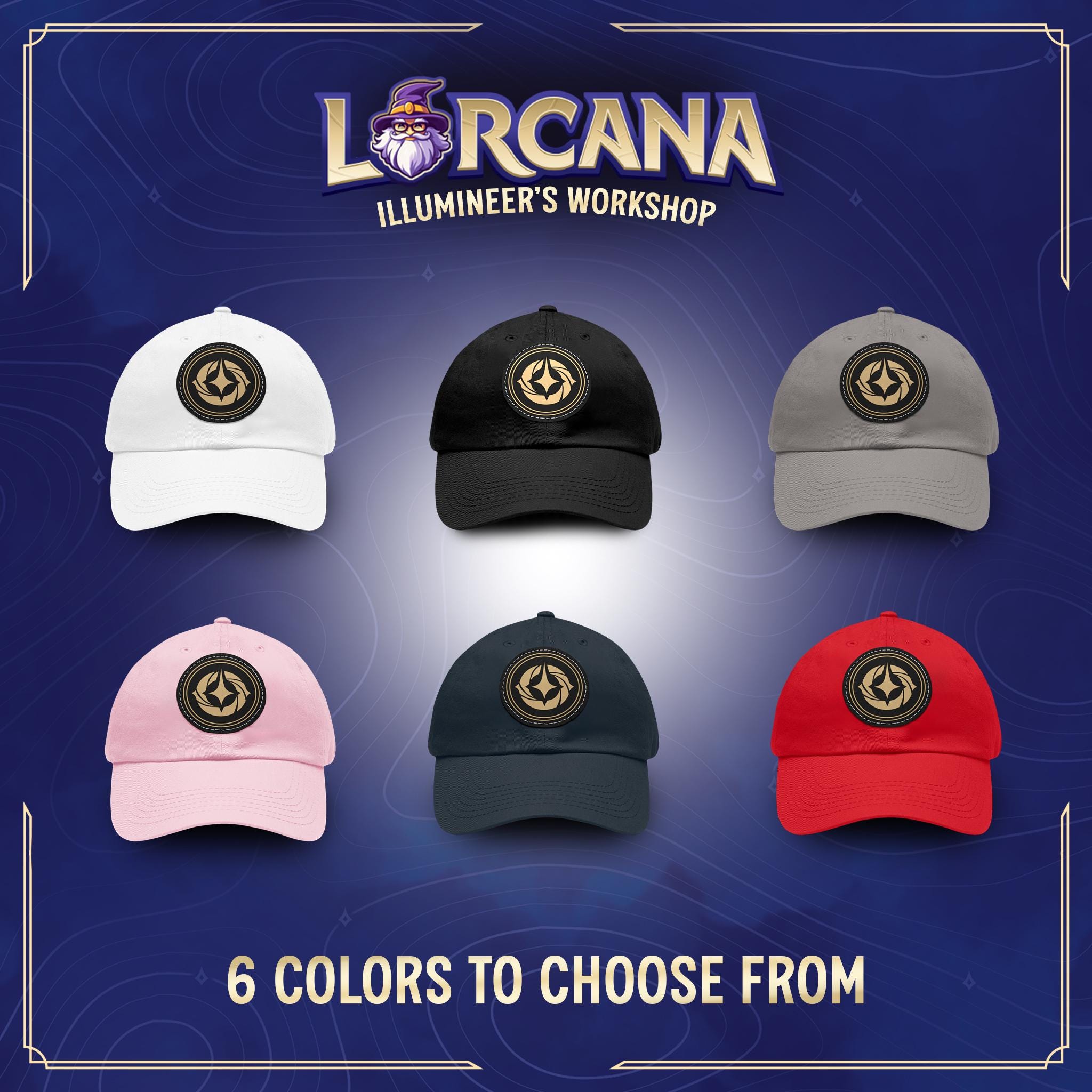 Lorcana Logo Leather Patch Hat - Chino Twill Cotton & PU Leather