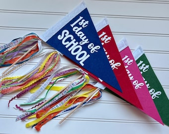 First Day of School Felt Pennant Flag: Photo Prop