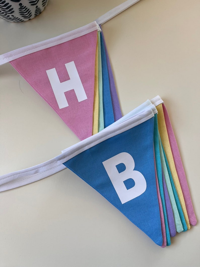 Birthday Banner, Birthday Bunting, Happy Birthday zdjęcie 7