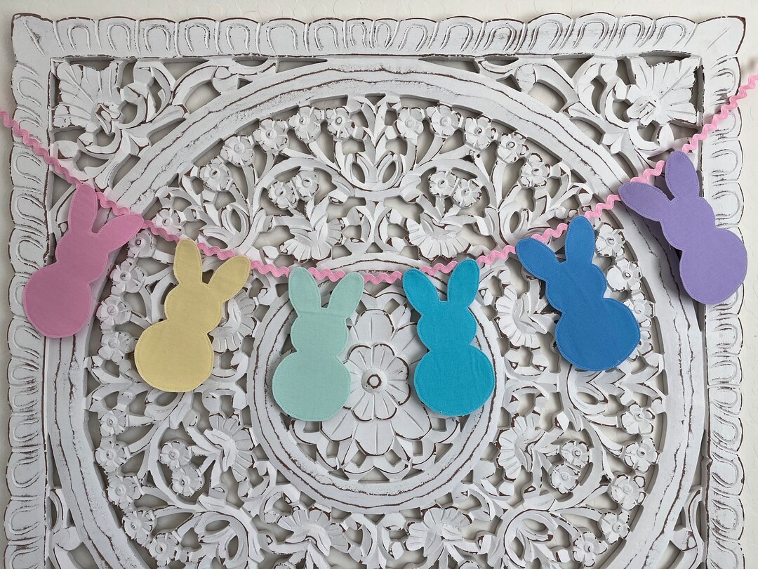 Pastel Bunny Garland, Spring Bunny Banner - Etsy