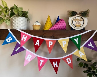 Estandarte de cumpleaños, Bunting de cumpleaños, Feliz cumpleaños