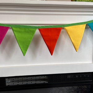 Fabric Bunting Banner, Rainbow Banner, Colorful Bunting