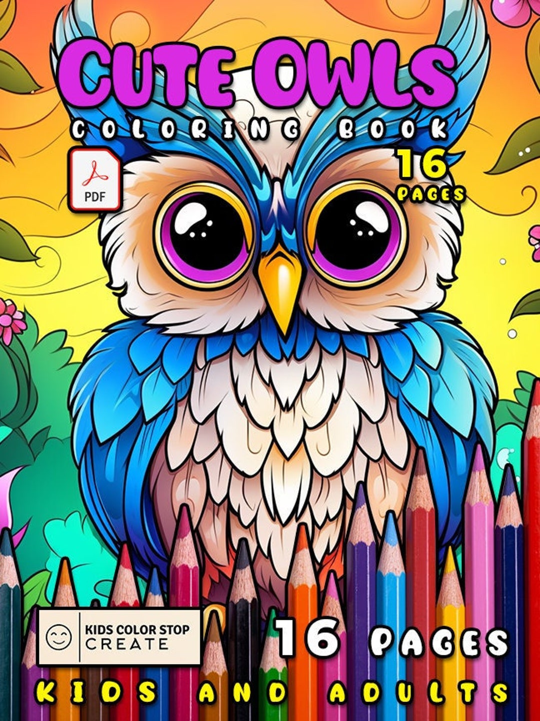 Cute Owls Coloring Books For Adults: An Adult Fantasy Coloring Book For Owl  Lover with Fun, Easy, and Relaxing Coloring Pages, 44 Unique Designs with  (Large Print / Paperback)