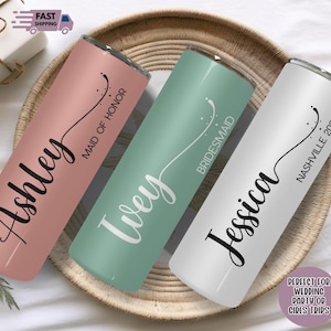 Custom Personalized Tumbler, Bridesmaid Tumbler, Girls Trips Tumbler, Vacation Cups, Bachelorette Weekend, Bridal Party, Custom Vacation Mug