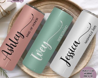 Custom Personalized Tumbler, Bridesmaid Tumbler, Girls Trips Tumbler, Vacation Cups, Bachelorette Weekend, Bridal Party, Custom Vacation Mug