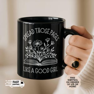Spread Those Pages, Smut Readers Mug, Funny Reading Mug, Novelty Mug, Spicy Book Mug, Smut Reader Gift, Spicy Reader Gift, Gag Gift for Her