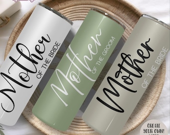 Personalized Mother of the Bride Tumbler, Wedding Party, Custom Mother of the Groom Gift, Mother of the Groom Cup, Mother of the Bride Gift