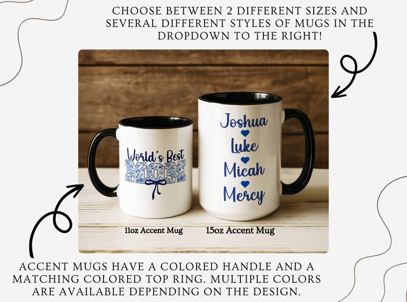Personalized Family Cup for Mom, Custom Mama Mug, Personalized Mama Mug, Mama Mug with Kid Names, Mug Gift, Personalised Mother's Day Gift image 4