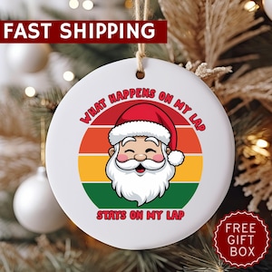 Funny Santa Christmas Ornament, Gag Gift, Funny Ornament, Tree Decor, Christmas Gift, Adult Gift, Inappropriate Gift, White Elephant Gift