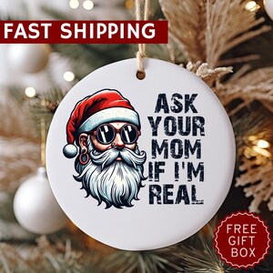 Funny Santa Christmas Ornament, Gag Gift, Funny Ornament, Tree Decor, Christmas Gift, Adult Gift, Inappropriate Gift, White Elephant Gift
