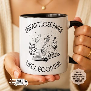 Personalized Spread Those Pages Mug, Bookish Merch, Smut Lover Gifts, Spicy Book Mug, Smut Reader Gift, Spicy Reader Gift, Booktok Merch