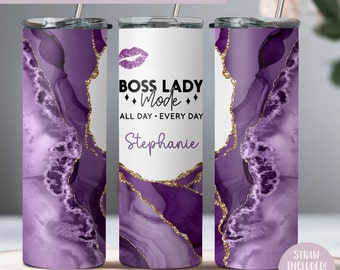 Boss Lady Tumbler - Personalized Boss Lady Gift - Boss Gift for Women - Boss Lady Gift- Boss Anniversary Gift