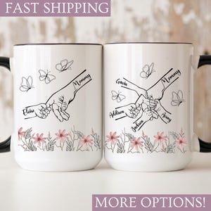 Custom Hand Holding Mug, Guiding Hand of Love, Mothers Day Mug, Gift for Grandma for Mothers Day, Custom Mothers Day Gift, Custom Nana Gift
