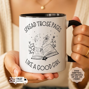 Smut Readers Mug, Funny Reading Mug, Novelty Mug, Spicy Book Mug, Smut Reader Gift, Spicy Reader Gift, Gag Gift for Her, Spread Those Pages