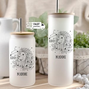 Personalized Leo Zodiac Cup, Leo Horoscope, Leo Star Sign, Leo Astrology Cup, Leo Constellation Gift, Leo Constellation Sign, Custom Leo