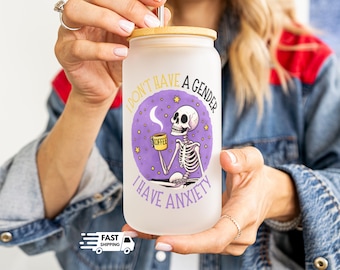 I Don't Have a Gender I Have Anxiety Cup, Non Binary Gift, Non Binary Pride, Nonbinary Mug, Non-Binary Pride, Pride Month Gift for They/Them