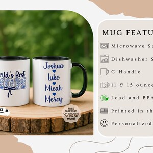 Personalized Family Cup for Mom, Custom Mama Mug, Personalized Mama Mug, Mama Mug with Kid Names, Mug Gift, Personalised Mother's Day Gift image 5