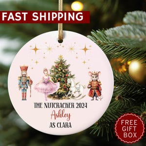 Nutcracker Ornament, Nutcracker Play Ballerina Ornament, Nutcracker Ballet, Sugar Fairy Clara Christmas Gift, Nutcracker Christmas Ornament