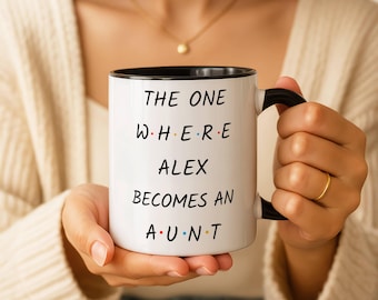 Personalized New Auntie Mug, Custom Aunt Gift, Best Aunt Gift, Aunt Christmas Gifts, Aunt Cup, Auntie Cup, Aunt To Be Cup, Baby Announcement