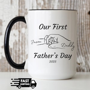 Personalized First Fathers Day Mug, New Father Gift, 1st Time Father Gift, New Dad Gift, Custom Dad Gift, Custom new father, 1st Fathers Day