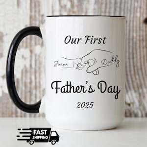 Personalized First Fathers Day Mug, New Father Gift, 1st Time Father Gift, New Dad Gift, Custom Dad Gift, Custom new father, 1st Fathers Day