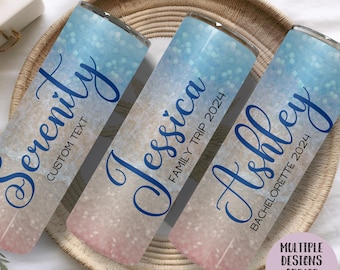 Personalized Girls Trip Tumbler, Birthday Trip Travel Cup, Girls Weekend Gift Idea, Custom Vacation Mugs, Bachelorette Weekend, Bridal Party