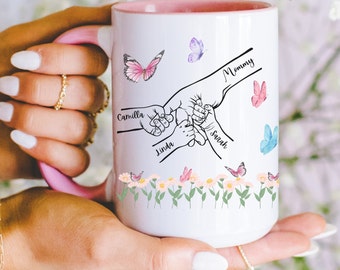 Custom Hand Holding Mug, Guiding Hand of Love, Mothers Day Mug, Gift for Grandma for Mothers Day, Custom Mothers Day Gift, Custom Nana Gift