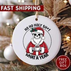 Funny Vintage Santa Christmas Ornament, Gag Gift, Funny Ornament, Tree Decor, Christmas Gift, Adult Gift, Inappropriate Gift, White Elephant