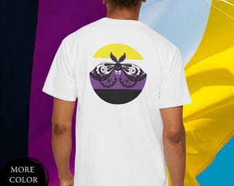 Non Binary Moth Shirt, Non Binary Gifts, Non Binary Pride, Non binary, Non-Binary Pride, Pride Month Gift for They/Them, Non-Binary Tshirt