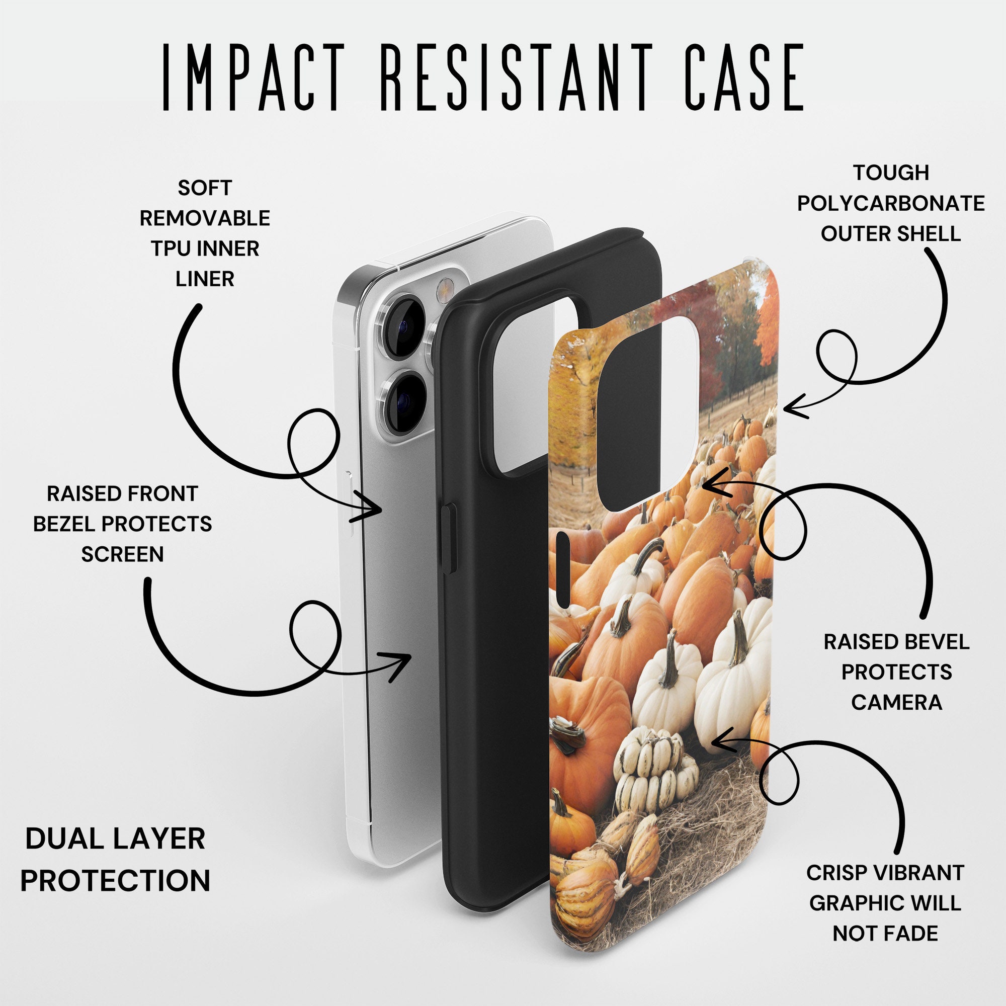 Pumpkin Patch iPhone 14 Case, Fall iPhone Case, Fall Phone
