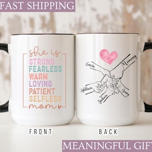 Custom Hand Holding Mug, Best Mom Ever Coffee, Mothers Day Mug, Gift for Grandma for Mothers Day, Custom Mothers Day Gift, Custom Nana Gift