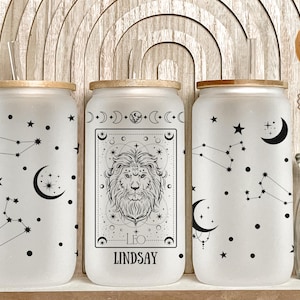Personalized Leo Zodiac Cup, Leo Horoscope, Leo Star Sign, Leo Astrology Cup, Leo Constellation Gift, Leo Constellation Sign, Custom Leo