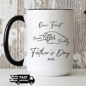 Personalized First Fathers Day Mug, New Father Gift, 1st Time Father Gift, New Dad Gift, Custom Dad Gift, Custom new father, 1st Fathers Day