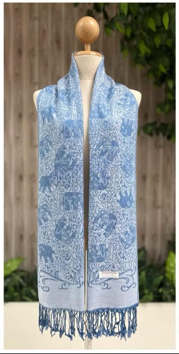 Bellissima Sciarpa A Fantasia In Stile Cashmere - Foto 13