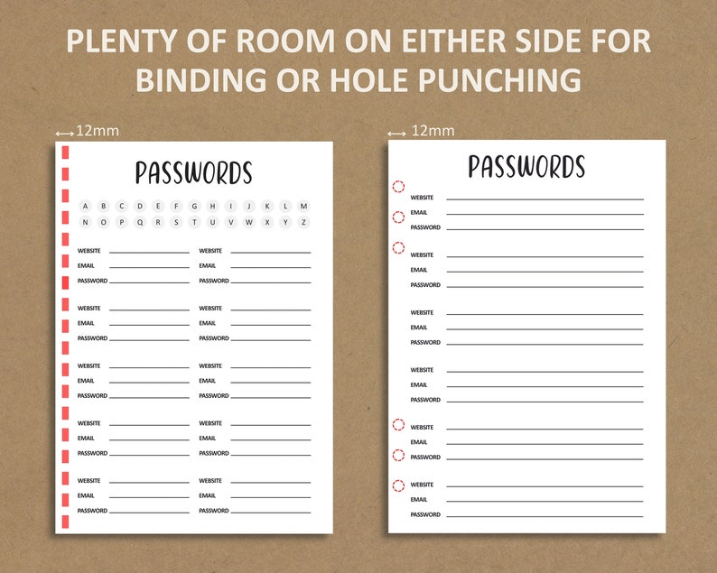 Password Protection Reminders Password Tracker Template – Printable Password Tracker – Password ...