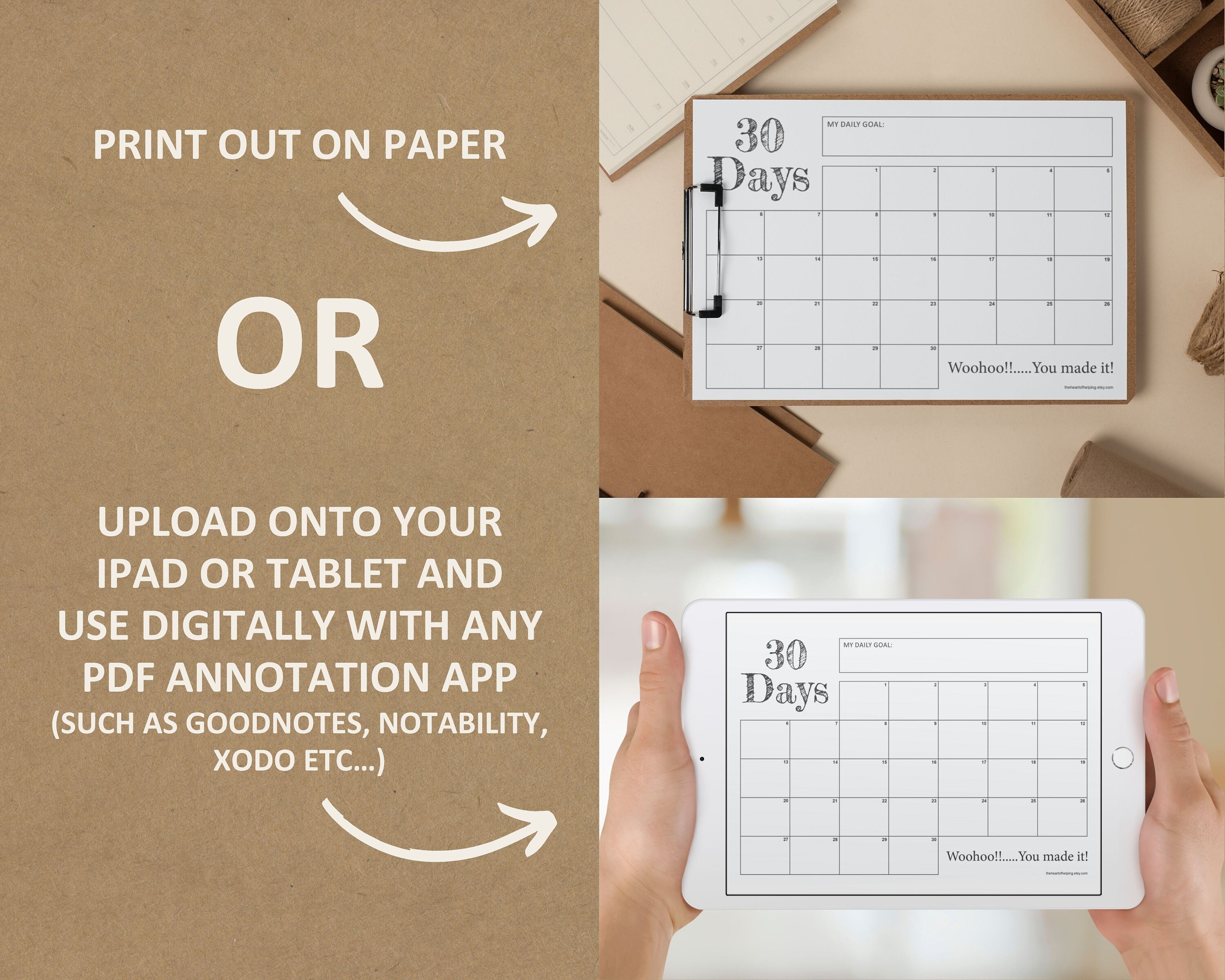 30 Day Habit Tracker Printable - Habit Tracker Template - Instant ...