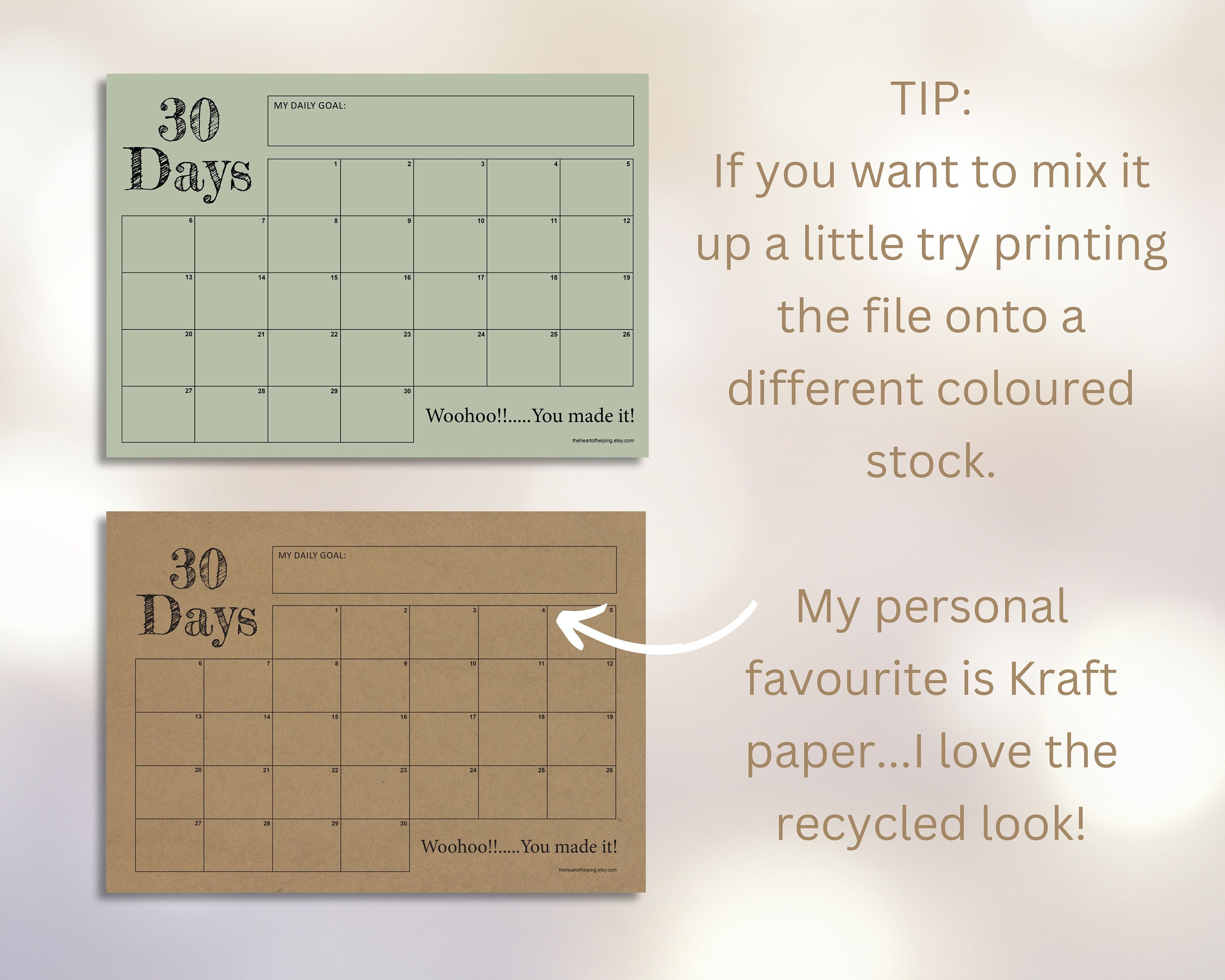 30 Day Habit Tracker Printable Habit Tracker Template Instant Download ...