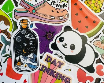 5-50pcs Cool Mixed Colors Stickers (1) Lot Fun Pack Skateboard Laptop Car Decals