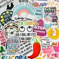 50 Adult Funny Jokes Stickers, Sarcasm Quote Sticker Pack, Aesthetic Vinyl Waterproof Stickers for Laptop Phone Luggage product logo