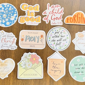 5-100pcs Christian Stickers, Bible Verse Sticker Pack, Faith Love God Jesus Trust the Lord Pray Stickers scrapbooking planner Decal zdjęcie 5
