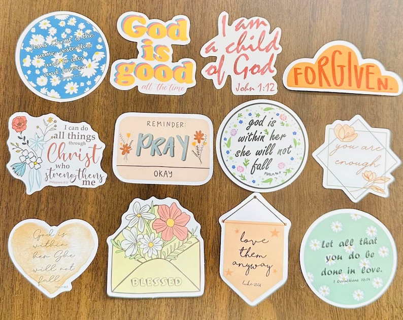 5-100pcs Christian Stickers, Bible Verse Sticker Pack, Faith Love God Jesus Trust the Lord Pray Stickers scrapbooking planner Decal zdjęcie 5