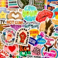 50 Social Justice Stickers, Equality Sticker Pack, liberal Stickers, Gay Pride Assorted Self Adhesive Waterproof Decals product logo
