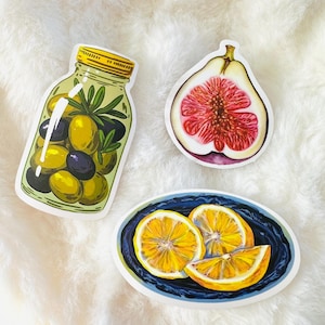 50 Tomato Lemon Stickers, Mediterranean Bullet Journal Sticker Pack, Junk Journaling Fruit Coquette Decals image 3
