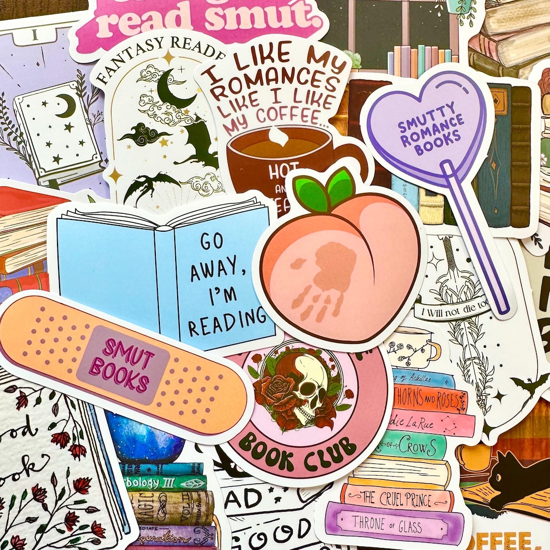 50 Smut Kindle Stickers, Bookish Sticker Pack (8) Waterproof Book ...