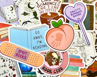 100 Smut Kindle Stickers, Bookish Sticker Pack (8) Waterproof Book Stickers, Water bottle Laptop, Book Lover Gift