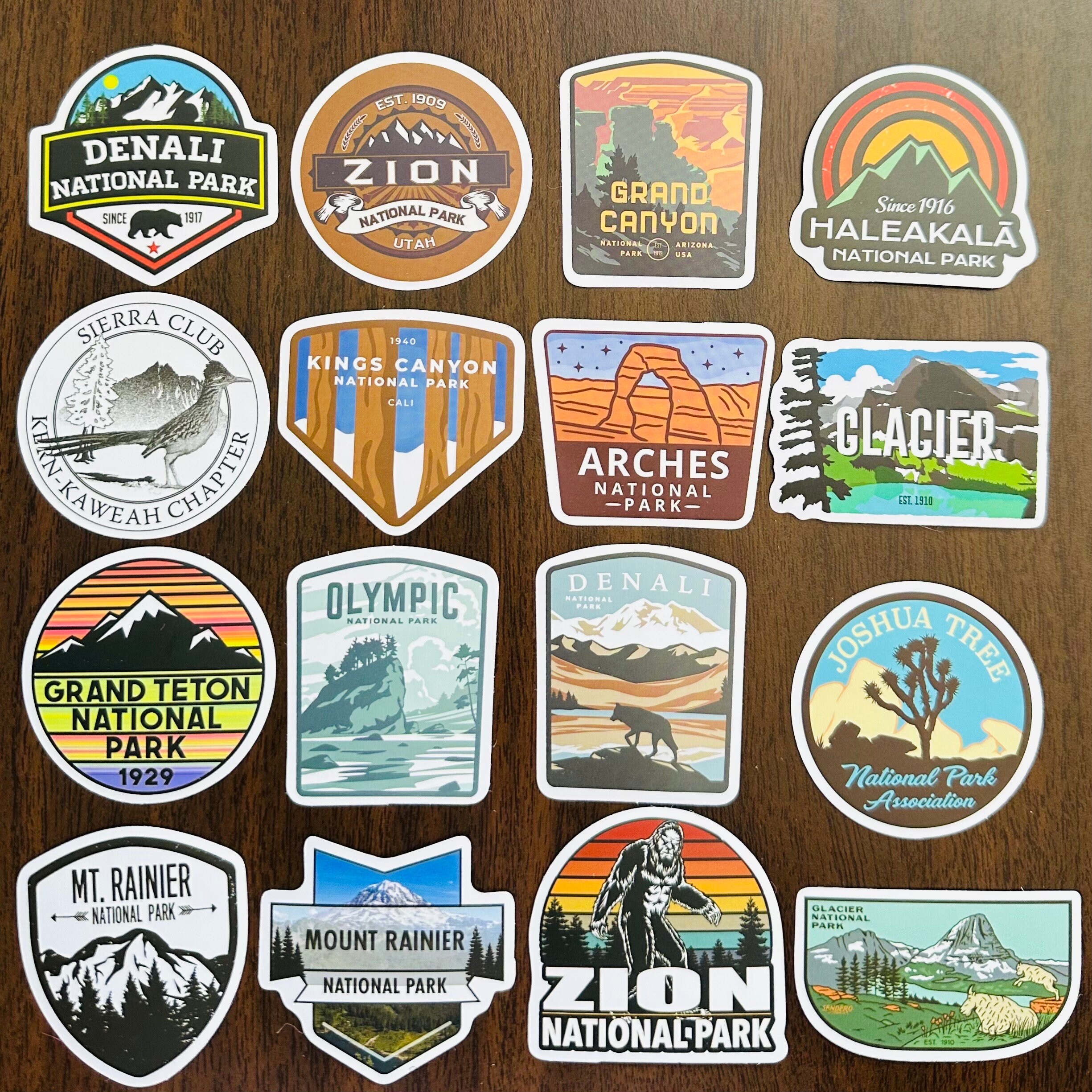 50 National Parks Stickers (G2) Aesthetic Nature Sticker Pack Decals ...