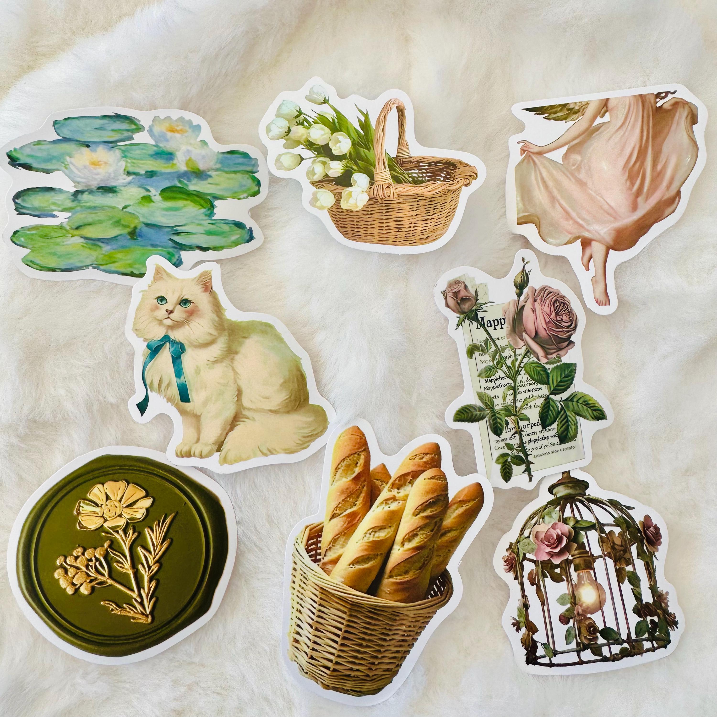 50 Pinterest Aesthetic Stickers, Green Coquette Sticker Pack, Green ...