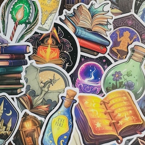 50 tovenaarsstickers (6) diverse betoverende stickerpakket cadeau magische heks Bullet Journal plakboek waterdicht